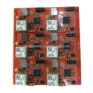 Red Solder Mask Multilayer PCBA Board for Tracker